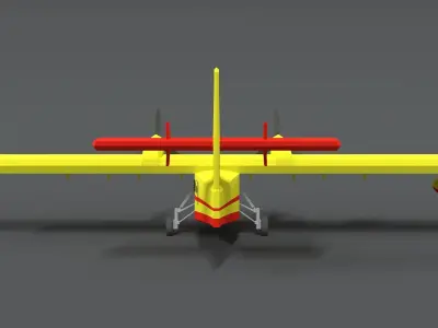 Low Poly Canadair CL 215 Low-poly 3D model