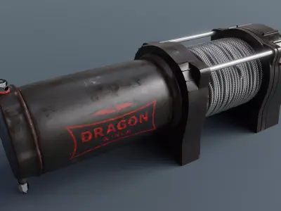 Dragon Industrial Winch - DWH 4500 HDL 3D model