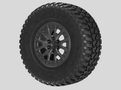 Good Year off road tire and rim 3D model 3D model
