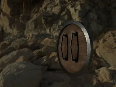 Nordic round Shield Free low-poly 3D model