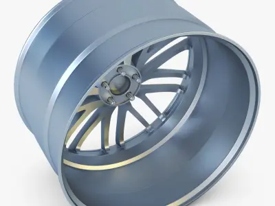 Vossen VFS4 20 wheel silver 3D model