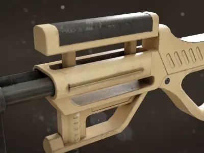 MK Tac-95 Sniper Rifle Low-poly 3D model