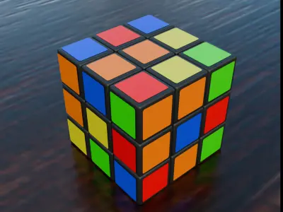 Free Stylized Rubik s cube 3D Model  Free 3D model