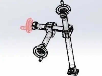 XYZ axis fine-tuning handle 3D model
