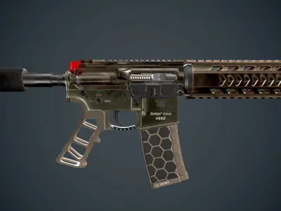 AR 15 Diamondback Low-poly 3D model