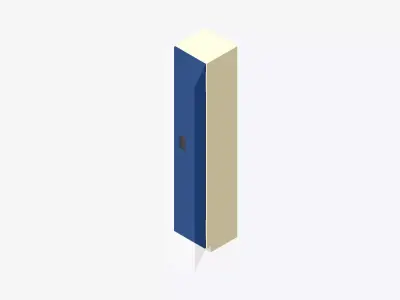 Locker - Resin - Locka - Classic - Single Tier Low-poly 3D model
