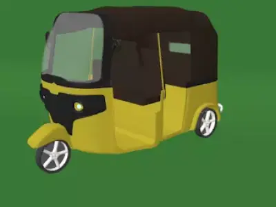 moto taxi Low-poly 3D model