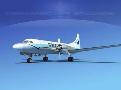 Convair CV-580 North Central 3D model