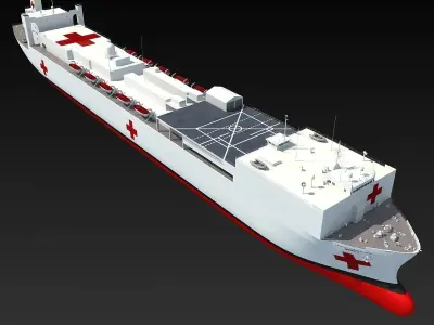 USNS Mercy Hospital Ship T-AH-19 3D model