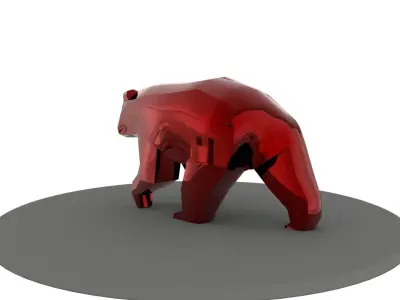 Bear Lowpolygon  Low-poly 3D model