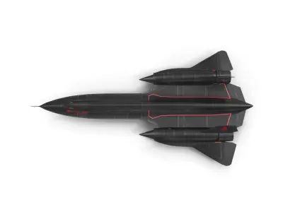 Lockheed SR-71 Blackbird Rigged Low-poly 3D model
