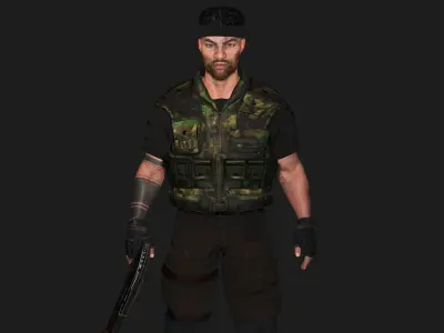 AAA 3D REALISTIC MALE CHARACTER - SURVIVAL APOCALYPSE OUTFIT Low-poly 3D model