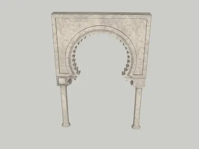 indian jodhpuri stone arch 3d modal 3D model