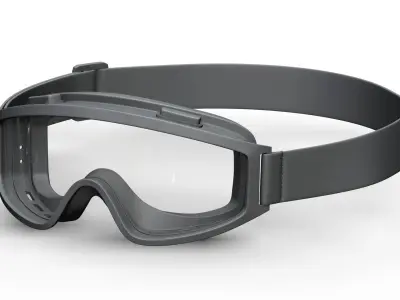 Military Tactical Glasses - Low Poly and High Poly 3D model