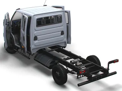 Iveco Daily Doka 4x4 HQ Interior 2017 3D model