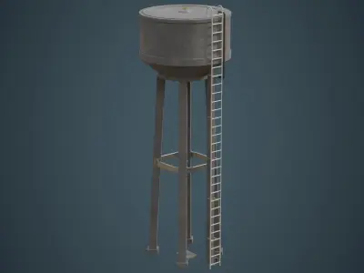 Water Tank 2A Low-poly 3D model