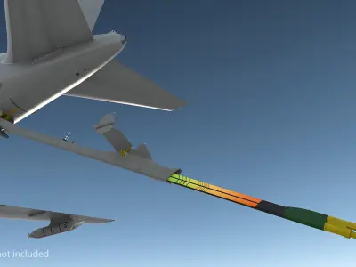 Refueling Boom Extended-Rigged 3D model