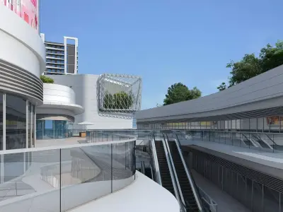 Shopping Plaza 01 3D model