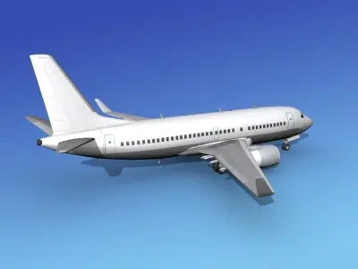 Boeing 737-700ER Unmarked 1 3D model