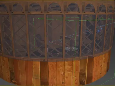 Old Ship Cabin 3D model