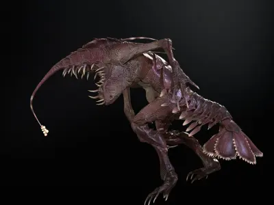 Mutant7R1 Low-poly 3D model