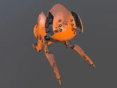 Ant-Droid Robot Low-poly 3D model