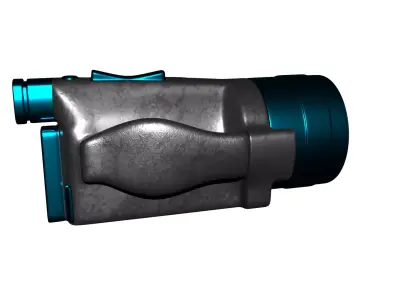 Sci-Fi Futuristic Handheld Camera Game Ready PBR Low-poly 3D model