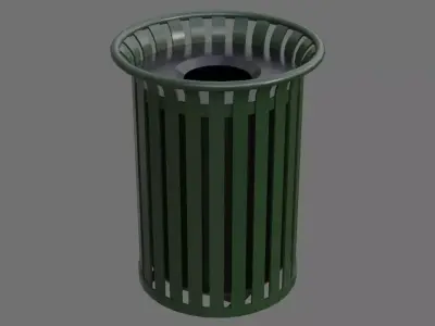 Dustbin 4A Low-poly 3D model