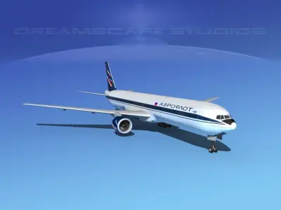 Boeing 777-300 Aeroflot 3D model