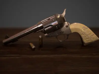 Colt Peacemaker Low-poly 3D model get