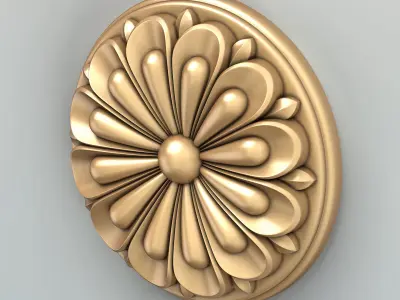 Round rosette 022 Free 3D model