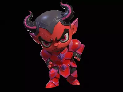 ChibiDemon6Pack1 Low-poly 3D model