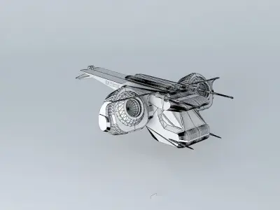 XH Scout Space reconnaissance helicopter class Free 3D model