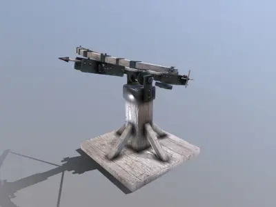 Medieval Siege Ballista Low-poly 3D model