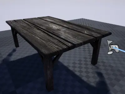 Medieval Table Free low-poly 3D model