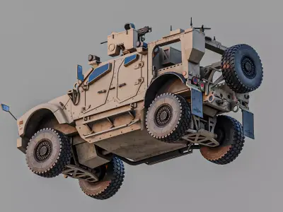 Oshkosh M-ATV Crows Kongsberg Low-poly 3D model