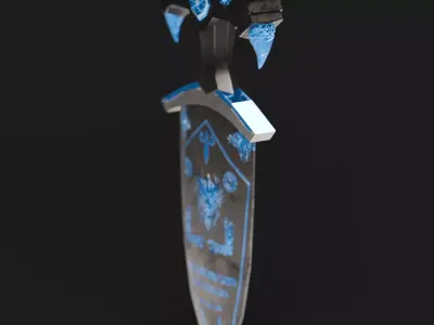 Fantasy Push Dagger Low-poly 3D model