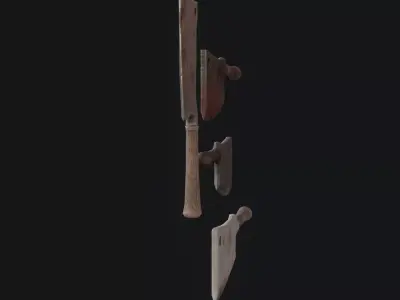 Butcher Axe Low-poly 3D model purchase