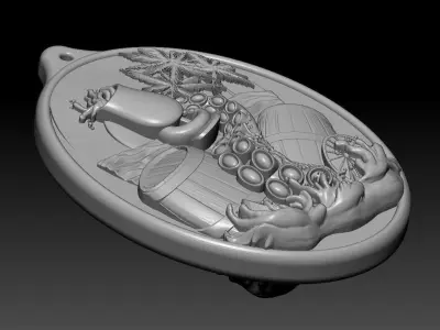 HM Ocean Palm Island Keychain 3D print model