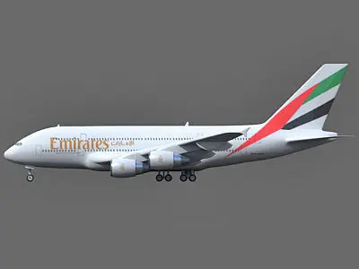 Emirates Airlines Model Airbus A380 3D model