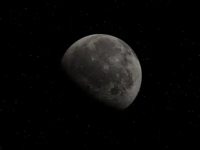 Photorealistic Moon 3D 3D model
