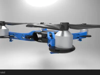 drown drone with propellers 3D print model
