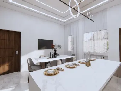 big 2 gloss kitchen Free 3D model