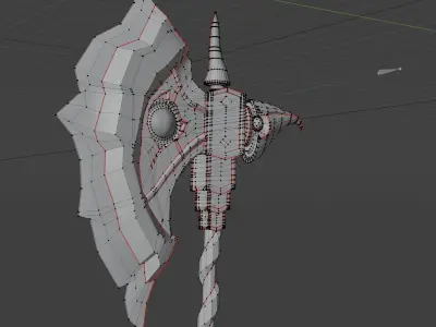 Dragon Axe PBR Low-Poly Game READY Low-poly 3D model