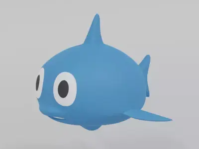 Cartoon Shark Toy 3D model