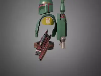 Star Wars Boba Fett Full Armor and Jetpack for Cosplay 3D Model Collection