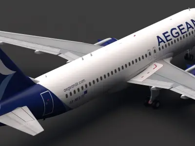 Aegean Airlines A320 NEO 3D model