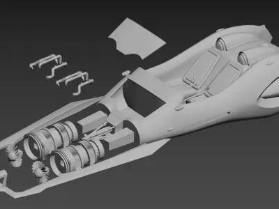 Star Wars Anakin speeder 3D print model