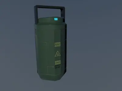 Sci Fi Containment Flask Low-poly 3D model