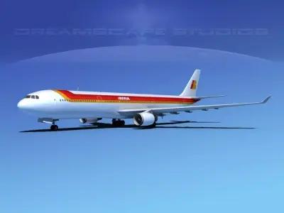 Airbus A330-300 Iberia 3D model